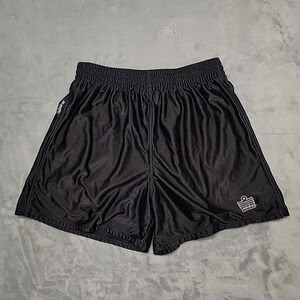 Vintage Admiral Soccer Shorts Mens XL Black Athletic Gym Running Retro Satin